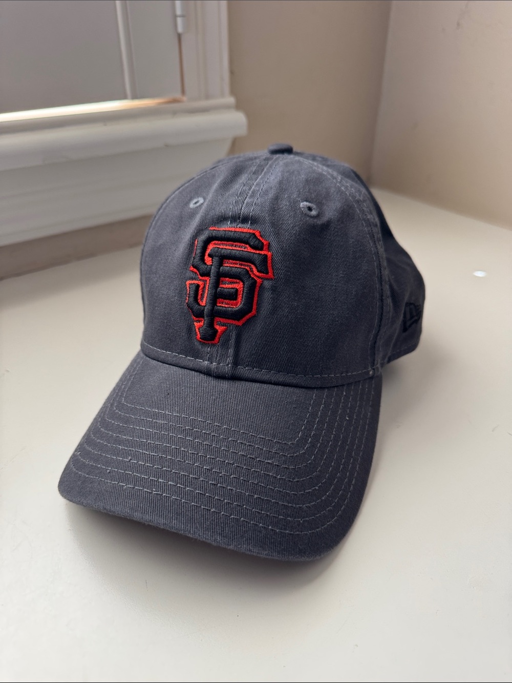 New Era San Francisco Giants Gray Hat with Orange/Black Embroidered Logo